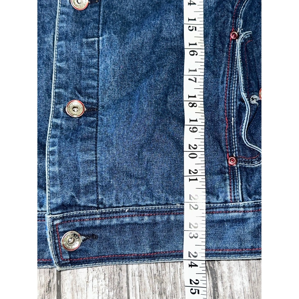 Platinum‎ Fubu Kids Jacket 12/14 Fat Albert Gang Big Patch Black Denim Vintage - Picture 6 of 13
